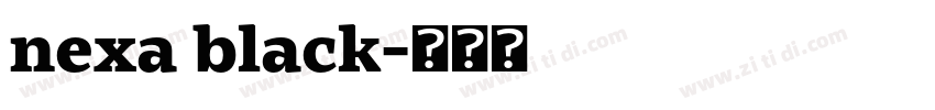 nexa black字体转换